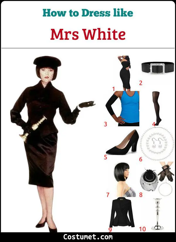 Mrs White Costume for Cosplay & Halloween