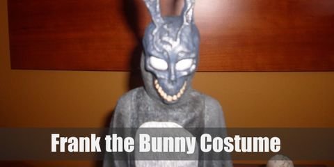 The costume of the Frank the Bunny is as expected, a rabbit costume, but the face and mask part of the costume is quite possibly the most gruesome and weird thing you’ve ever seen.