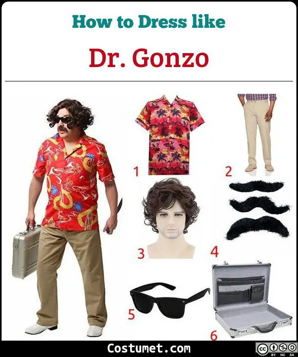 Dr. Gonzo Fear And Loathing In Las Vegas Costume for Cosplay & Halloween