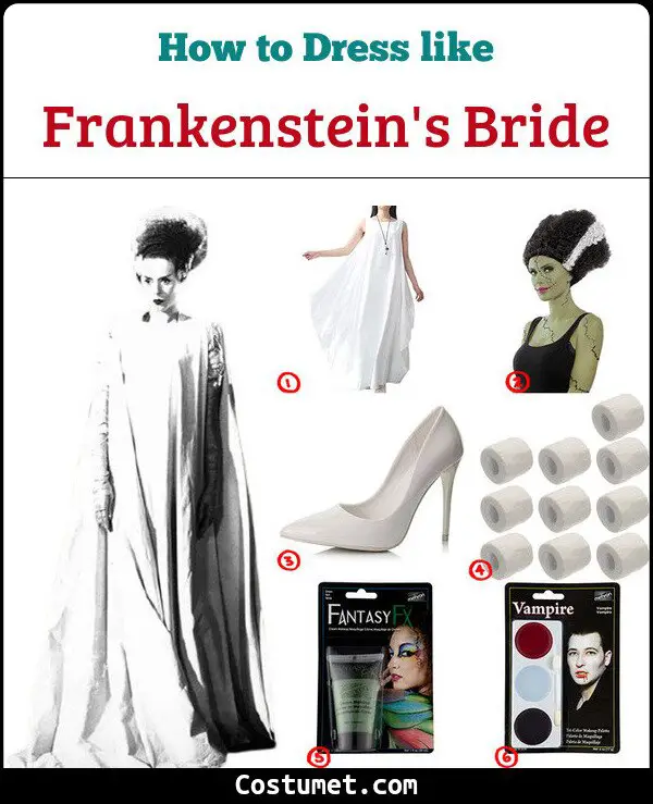 Frankenstein's Bride Costume for Cosplay & Halloween