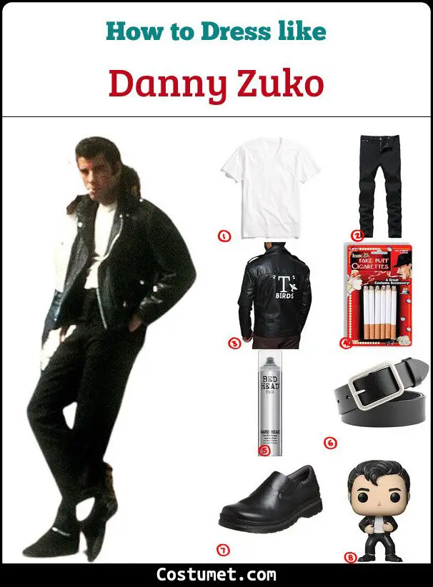 Danny Zuko Costume for Cosplay & Halloween