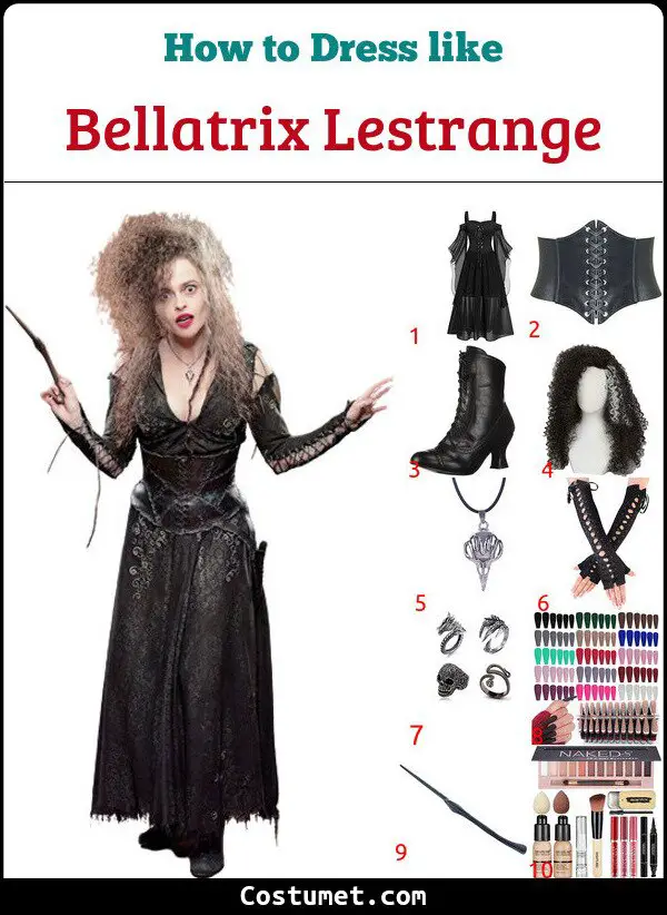 Bellatrix Lestrange Costume for Cosplay & Halloween