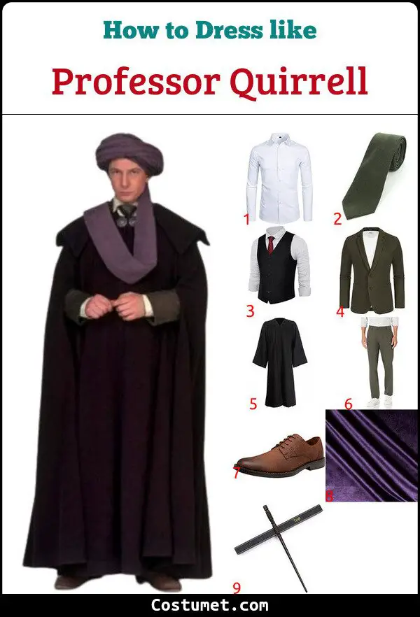 Professor Quirrell Costume for Cosplay & Halloween