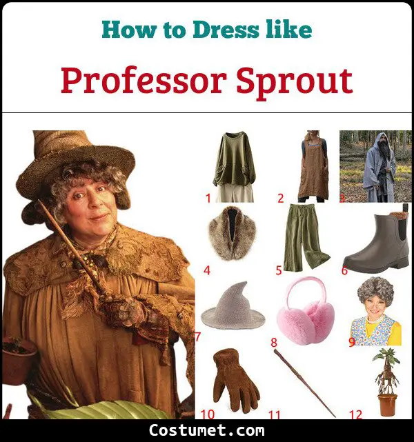Professor Sprout Costume for Cosplay & Halloween