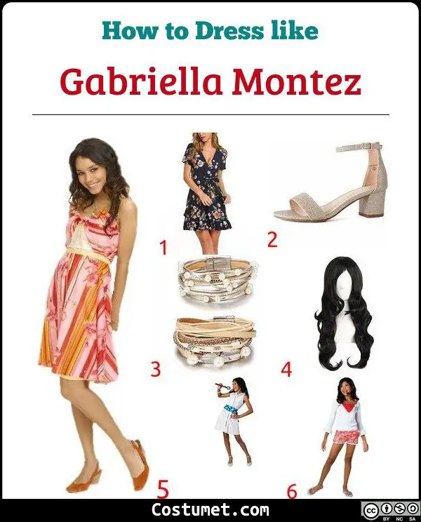 Gabriella Montez High School Musical Costume for Cosplay & Halloween