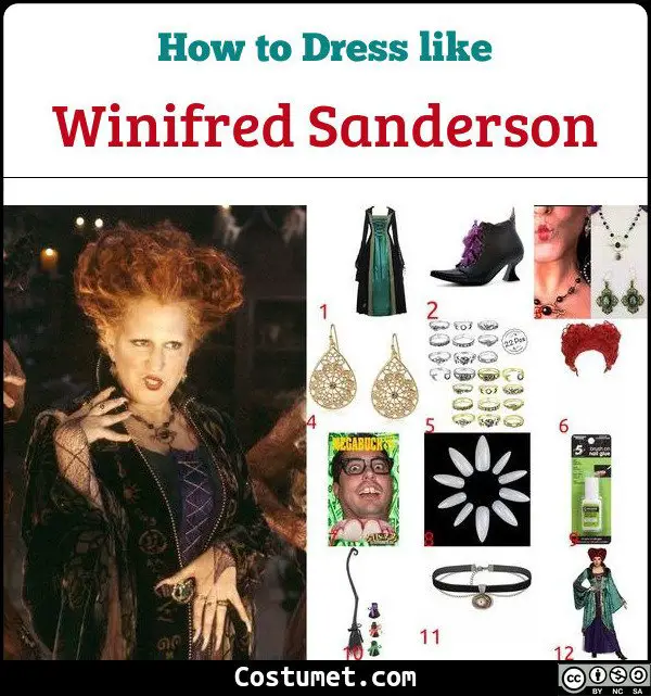 Winifred Sanderson Costume for Cosplay & Halloween