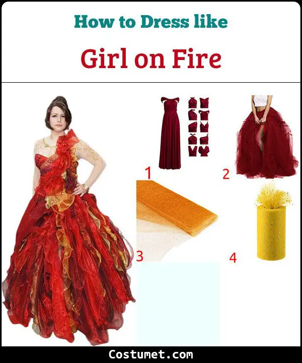Girl on Fire Costume for Cosplay & Halloween