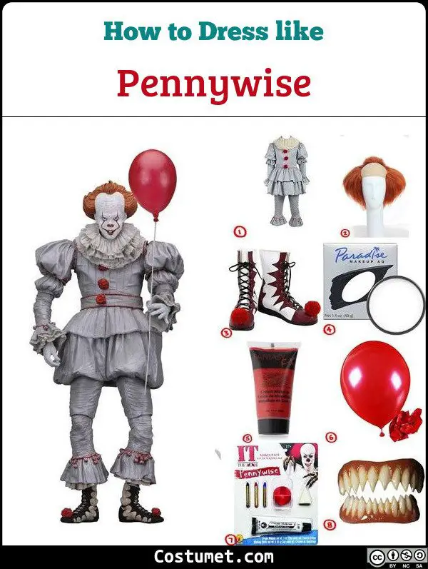 Pennywise Costume for Cosplay & Halloween