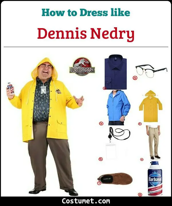 Dennis Nedry Costume for Cosplay & Halloween