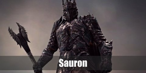  Sauron’s costume is a personalized armor from head to toe. It is spiky and gaunt-looking, enough to scare anyone who sees him. 