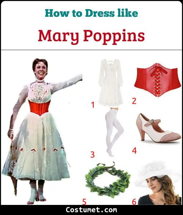 Mary Poppins Costume for Cosplay & Halloween