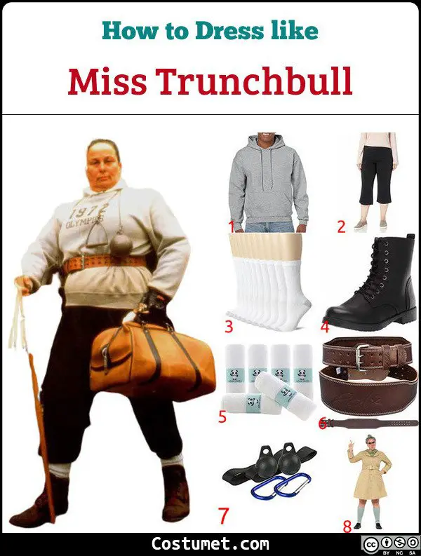 Miss Trunchbull Costume for Cosplay & Halloween