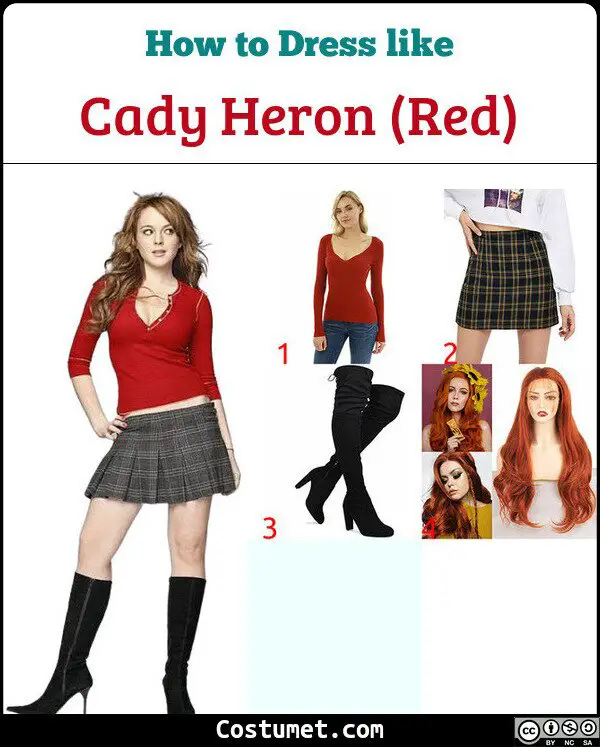 Cady Heron (Red) Costume for Cosplay & Halloween