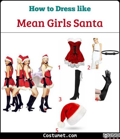  Women's Mean Girls Christmas Costume, Jingle Bell Regina George  Dress, Cady Heron Xmas Outfit, Sexy Santa Hat : Clothing, Shoes & Jewelry