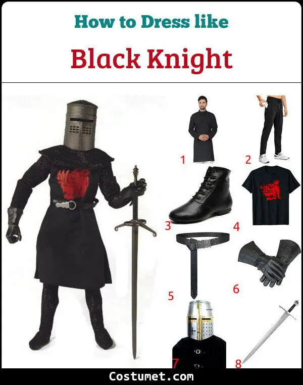 Black Knight Costume for Cosplay & Halloween