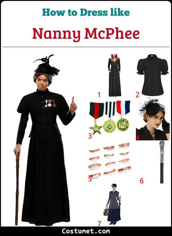 Nanny McPhee Costume for Cosplay & Halloween