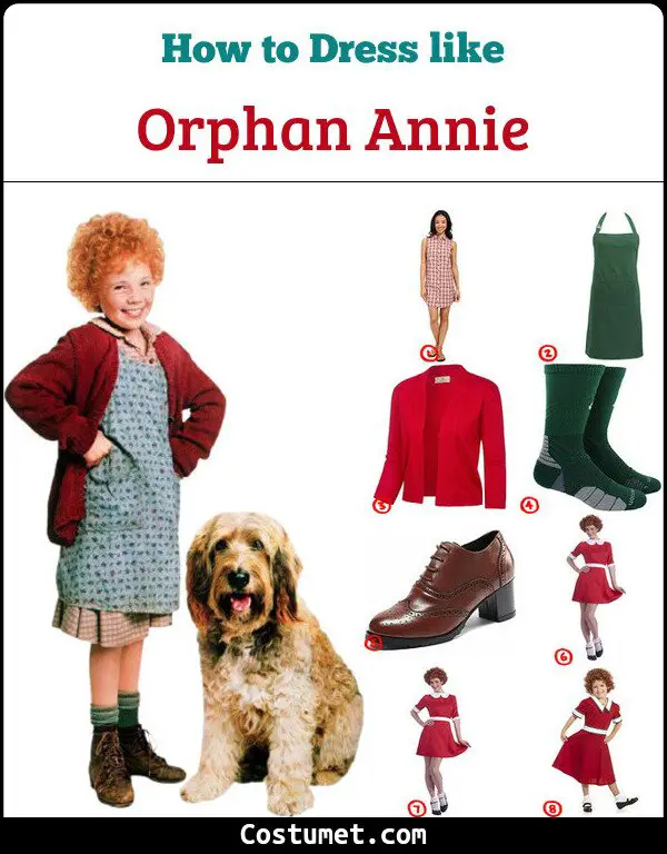 Orphan Annie Costume for Cosplay & Halloween