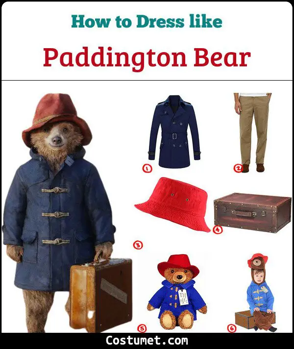 Paddington Bear Costume for Cosplay & Halloween