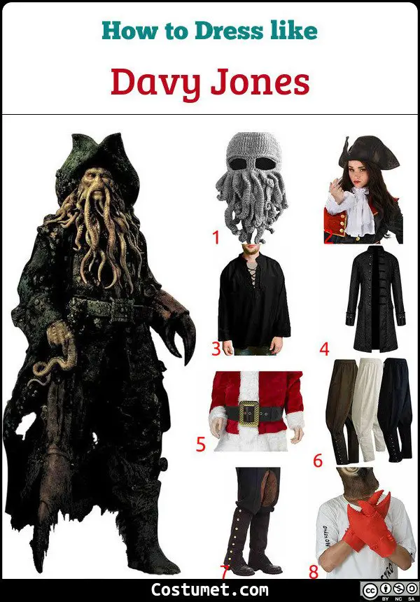 Davy Jones Costume for Cosplay & Halloween