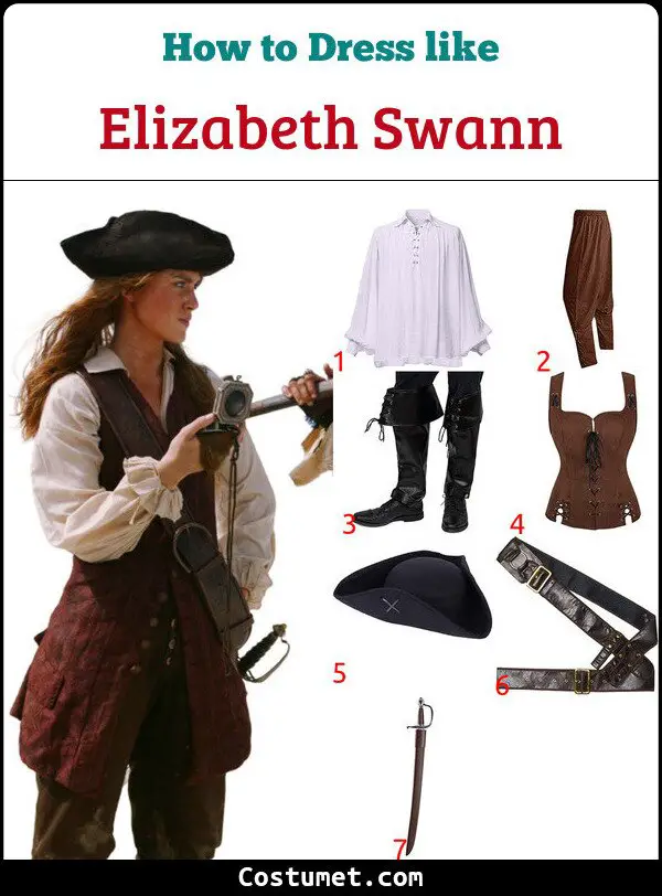 Elizabeth Swann Costume for Cosplay & Halloween