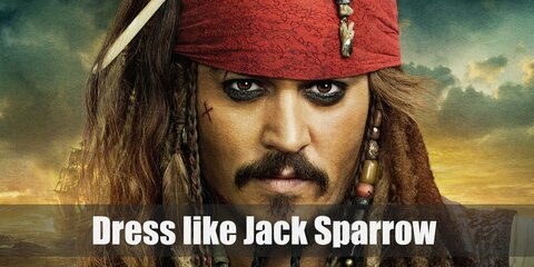 Jack Sparrow is a swashbuckling adventuresome character that is every inch a scoundrel and pirate. His style of dress is also very typical to pirate fashion.
