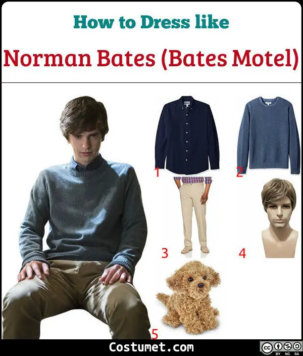 Norman Bates (Bates Motel) Costume for Cosplay & Halloween