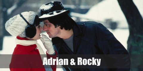  Arguably one of the most famous boxing couples to ever grace the big screen, Adrian and Rocky stayed together through thick and thin. Adrian’s costume is a thick brown coat, a black maxi skirt, brown boots, and a teal beanie. Rocky’s costume is a black shirt, grey sweater, black leather jacket, and black pants.