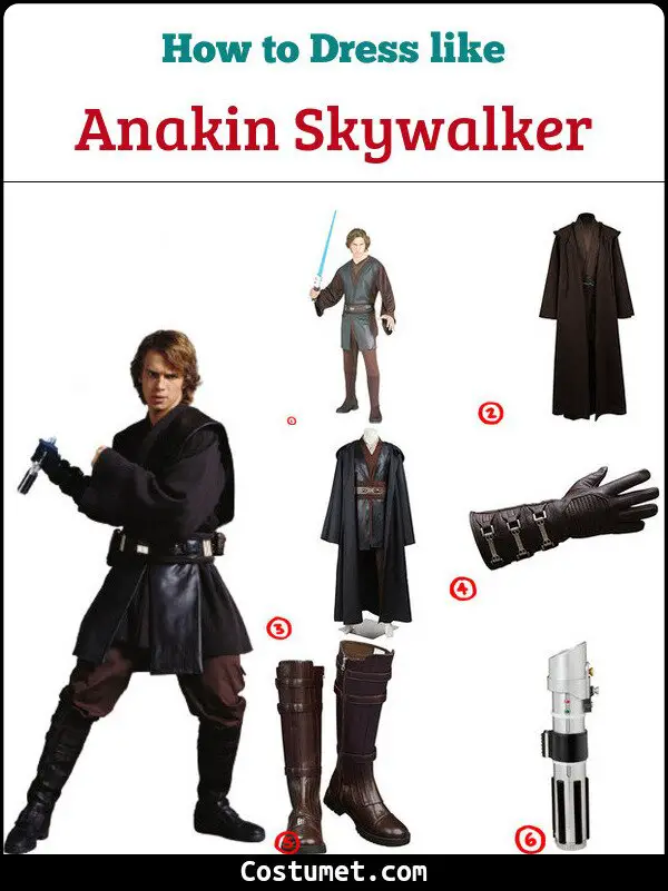 Anakin Skywalker Costume for Cosplay & Halloween