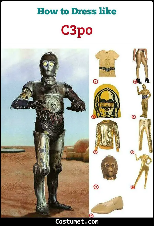 C3po Costume for Cosplay & Halloween