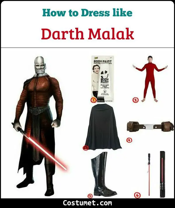 Darth Malak Costume for Cosplay & Halloween