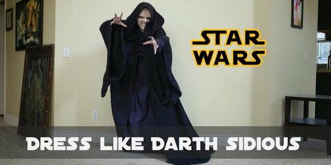 Cosplaying Darth Sidious would be pretty straightforward. This character is famous of his aged pale face. When it comes to clothes, a long loose cloak is the main piece.
