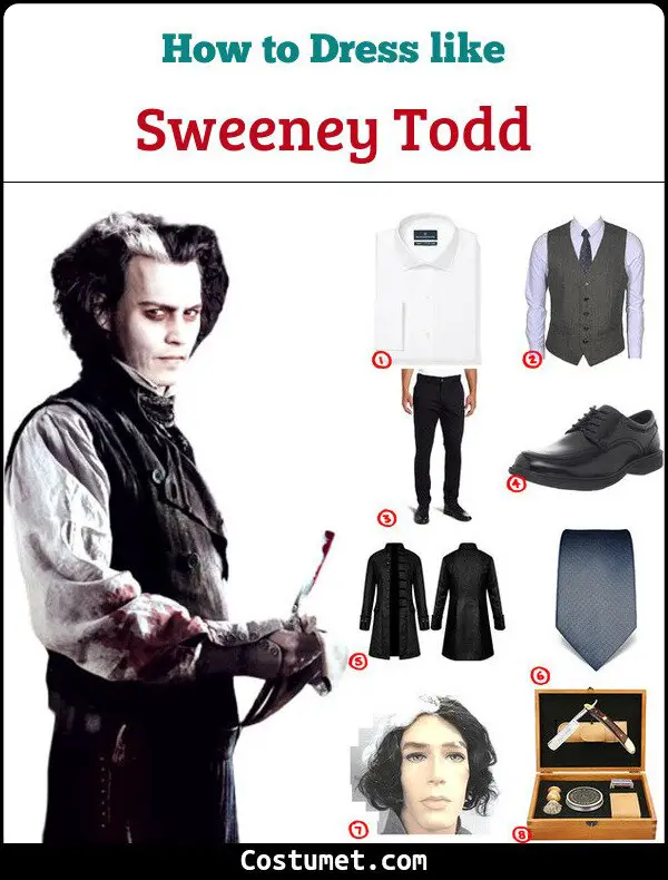 Sweeney Todd Costume for Cosplay & Halloween