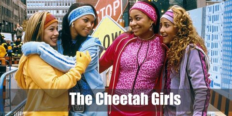  The Cheetah Girls Tracksuit costumes are outfits consisting of different colored tracksuits, headbands, and sneakers with a wide assortment of accessories to make them stand out from each other.