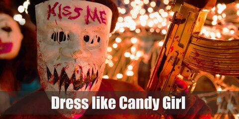 Kiss Me Candy Girl (The Purge) Costume