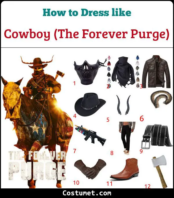 Cowboy (The Forever Purge) Costume for Cosplay & Halloween