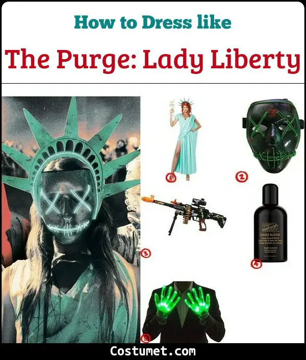The Purge: Lady Liberty Costume for Cosplay & Halloween