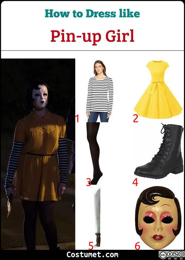 Pin up Girl The Strangers Costume for Cosplay & Halloween