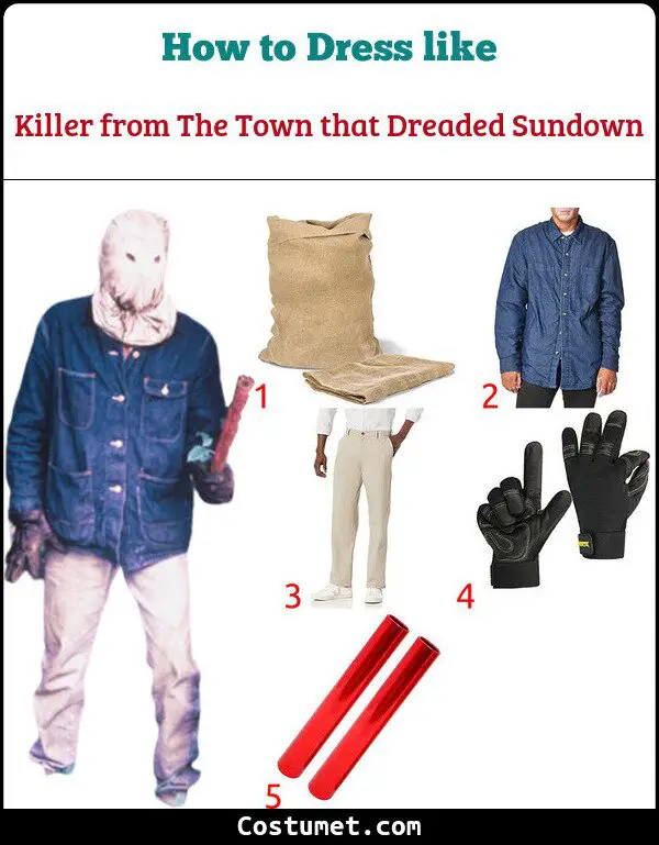 Killer from The Town that Dreaded Sundown Costume for Cosplay & Halloween