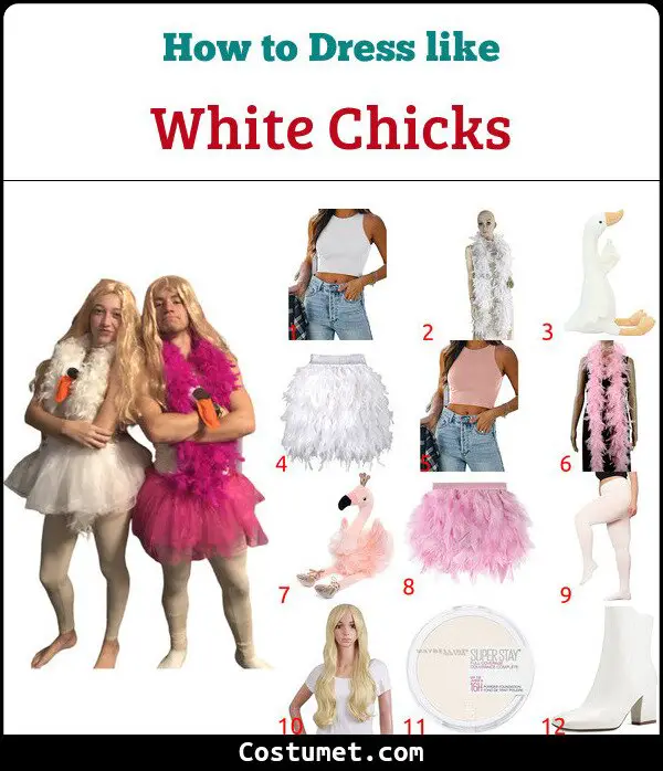 White Chicks Costume for Cosplay & Halloween