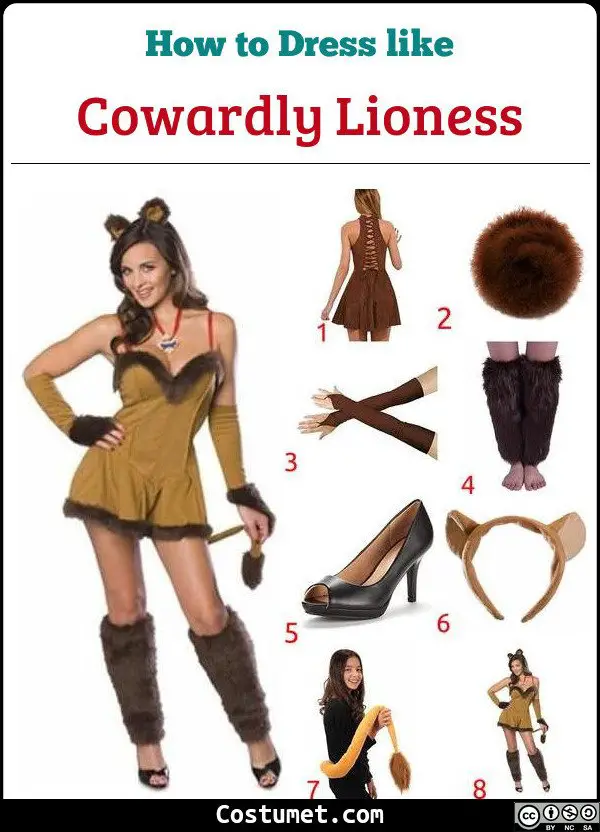 Cowardly Lioness Costume for Cosplay & Halloween