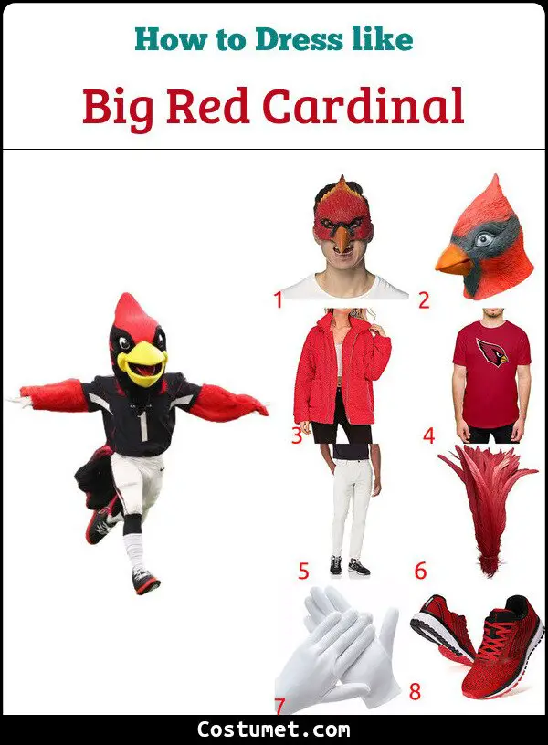 Big Red Cardinal Costume for Cosplay & Halloween