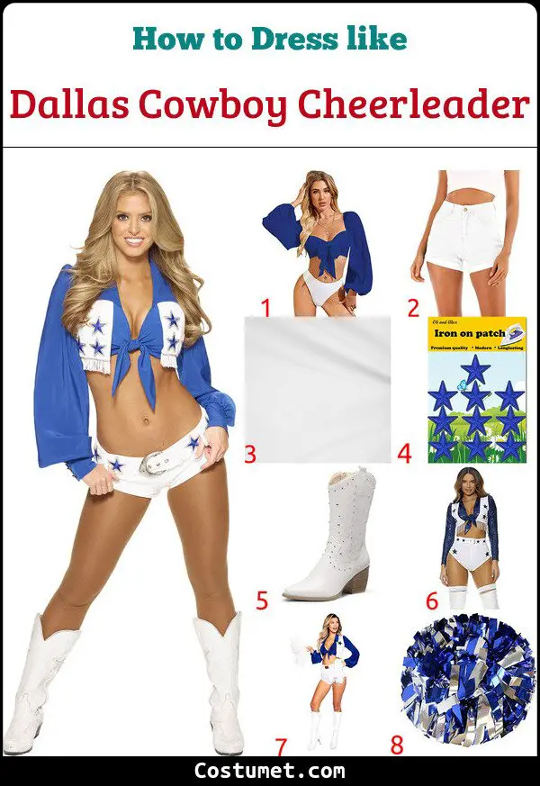 Dallas Cowboy Cheerleader Costume for Cosplay & Halloween