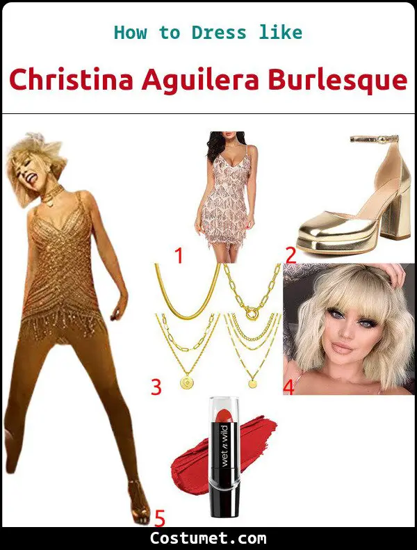 Christina Aguilera Burlesque Costume for Cosplay & Halloween