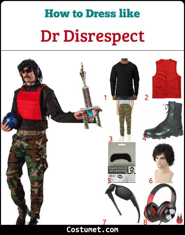 Dr Disrespect Costume for Cosplay & Halloween