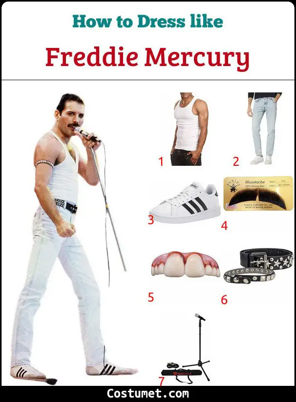 Freddie Mercury Costume for Cosplay & Halloween