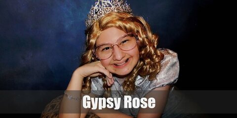 Gypsy Rose's prom-like costume can be recreated with a dress with puff sleeves or a two-piece set consisting of a top with ruffled sleeves and a puffy skirt. Then wear a wig and a crown, too.