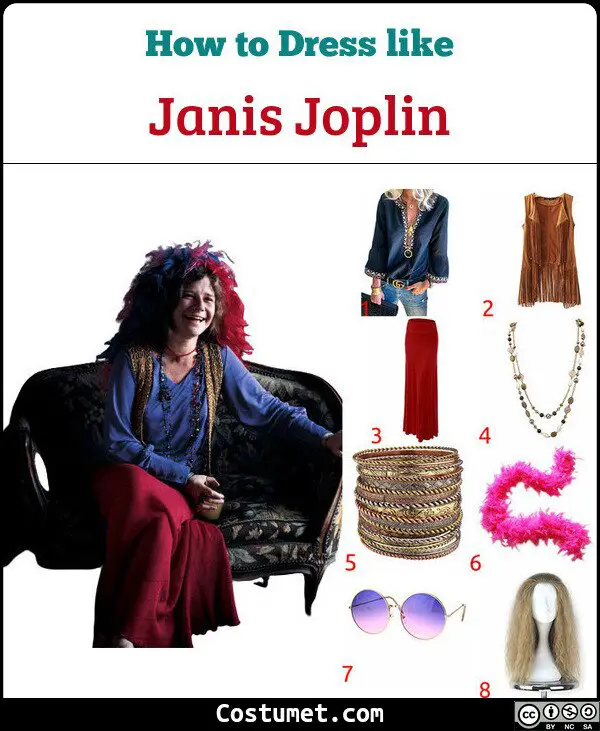 Janis Joplin Costume for Cosplay & Halloween