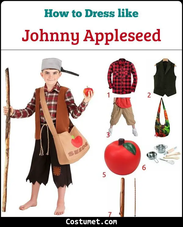 Johnny Appleseed Costume for Cosplay & Halloween