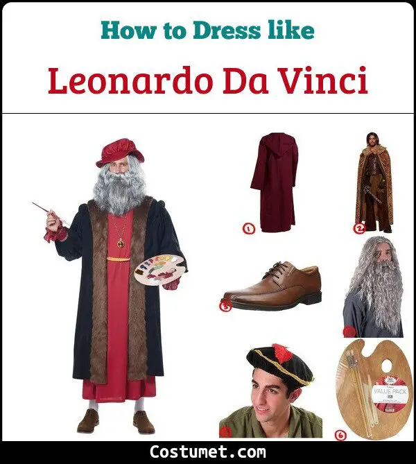 Leonardo Da Vinci Costume for Cosplay & Halloween