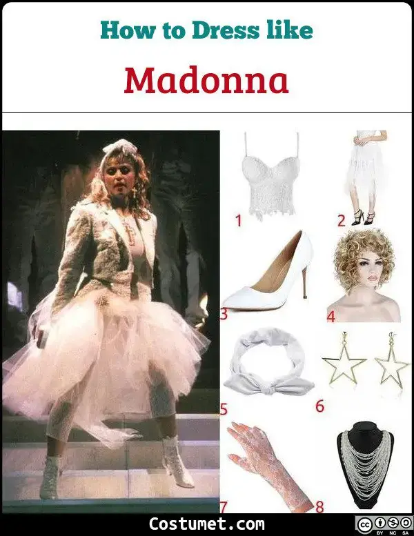 Madonna (Like A Virgin) Costume for Cosplay & Halloween 2023